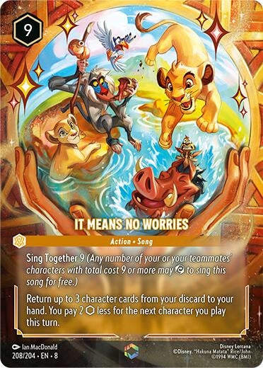 Image for It Means No Worries (Enchanted) (208/204) (Reign of Jafar) (8) - Disney Lorcana