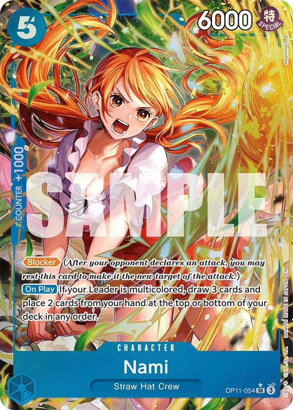 Nami (054) (Alternate Art) (OP11-054) (A Fist of Divine Speed) One Piece Card Game