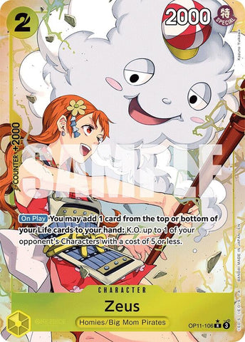 Zeus (Alternate Art) (OP11-106) (A Fist of Divine Speed) One Piece Card Game