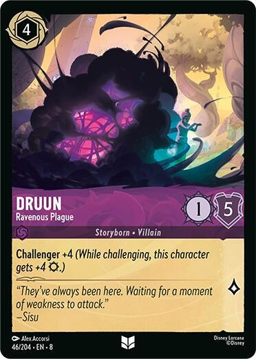 Image for Druun - Ravenous Plague (46/204) (Reign of Jafar) (8) - Disney Lorcana