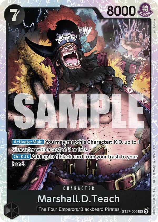 Marshall.D.Teach (ST27-005) (ST27-005) (Starter Deck 27: BLACK Marshall.D.Teach) One Piece Card Game