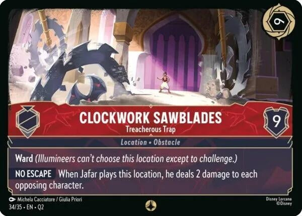 Image for Clockwork Sawblades - Treacherous Trap (34/35) (Illumineer's Quest: Palace Heist) (Q2) - Disney Lorcana