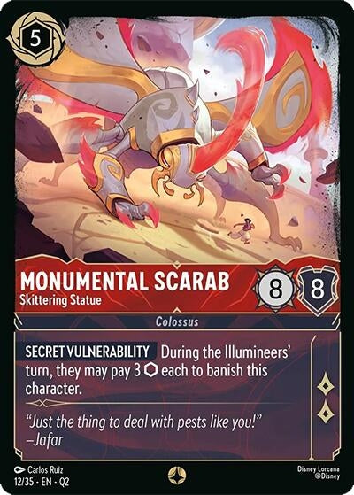 Image for Monumental Scarab - Skittering Statue (12/35) (Illumineer's Quest: Palace Heist) (Q2) - Disney Lorcana