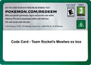 Image for Code Card - Team Rocket’s mewtwo ex box (Miscellaneous Cards & Products) (MCAP) - Pokemon