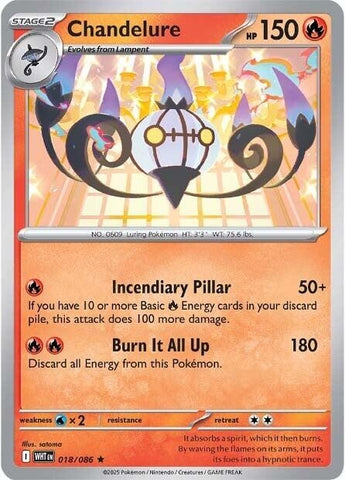 Image for Chandelure (018/086) (SV: White Flare) - Pokemon