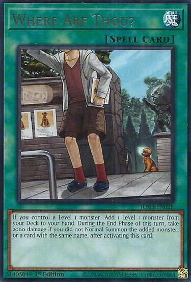Where Arf Thou? (JUSH-EN028) (Justice Hunters) YuGiOh