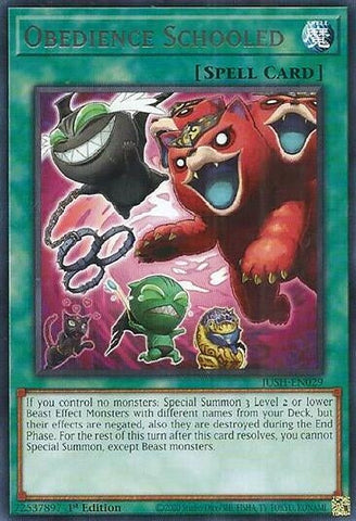 Obedience Schooled (JUSH-EN029) (Justice Hunters) YuGiOh