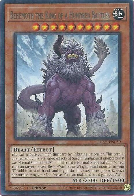 Behemoth the King of a Hundred Battles (JUSH-EN050) (Justice Hunters) YuGiOh
