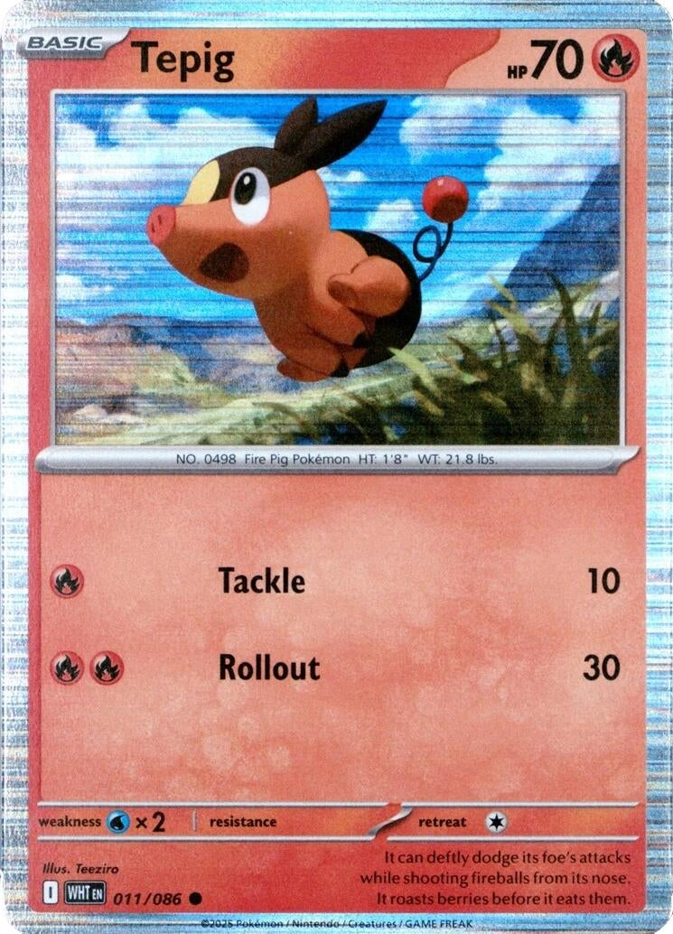 Tepig - 011/086 (Unova Poster Collection) (011/086) (Miscellaneous Cards & Products) Pokemon