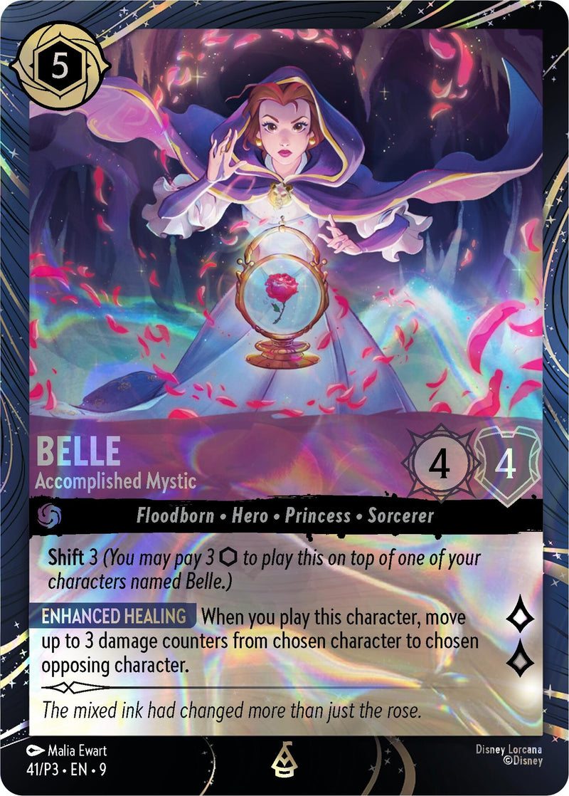 Image for Belle - Accomplished Mystic (41) (Disney Lorcana Promo Cards) (DLPC) - Disney Lorcana