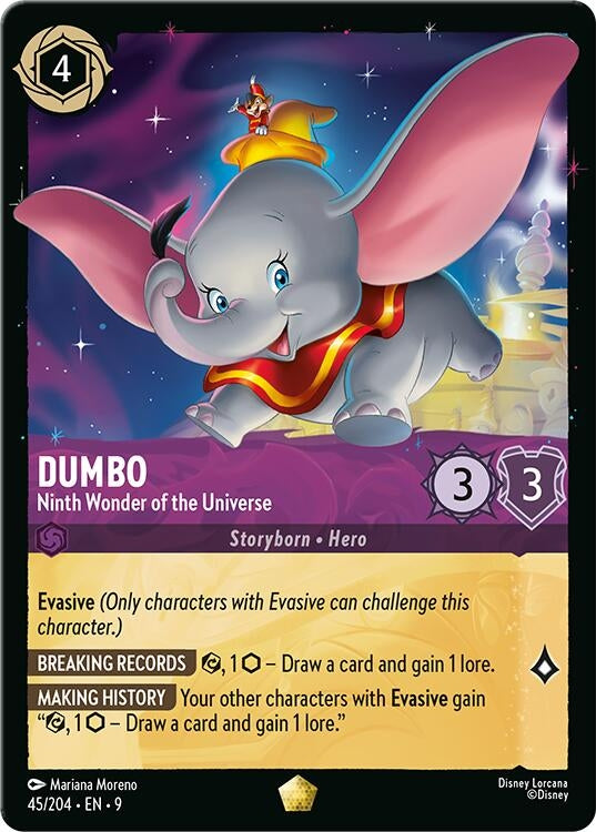 Image for Dumbo - Ninth Wonder of the Universe (45/204) (Fabled) (9) - Disney Lorcana