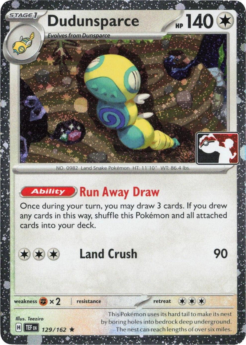 Image for Dudunsparce - 129/162 (Cosmos Holo) (129/162) (Prize Pack Series Cards) - Pokemon