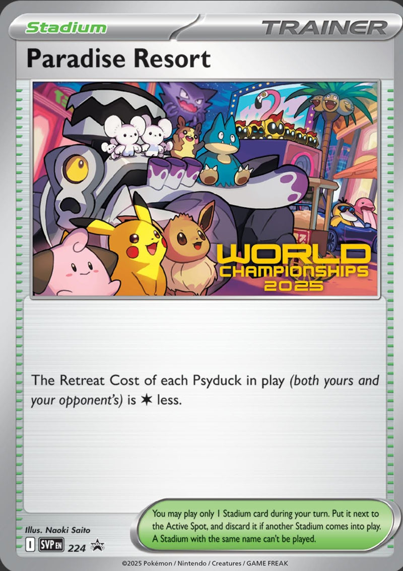 Image for Paradise Resort - 224 (World Championships 2025) (224) (SV: Scarlet & Violet Promo Cards) (SVP) - Pokemon