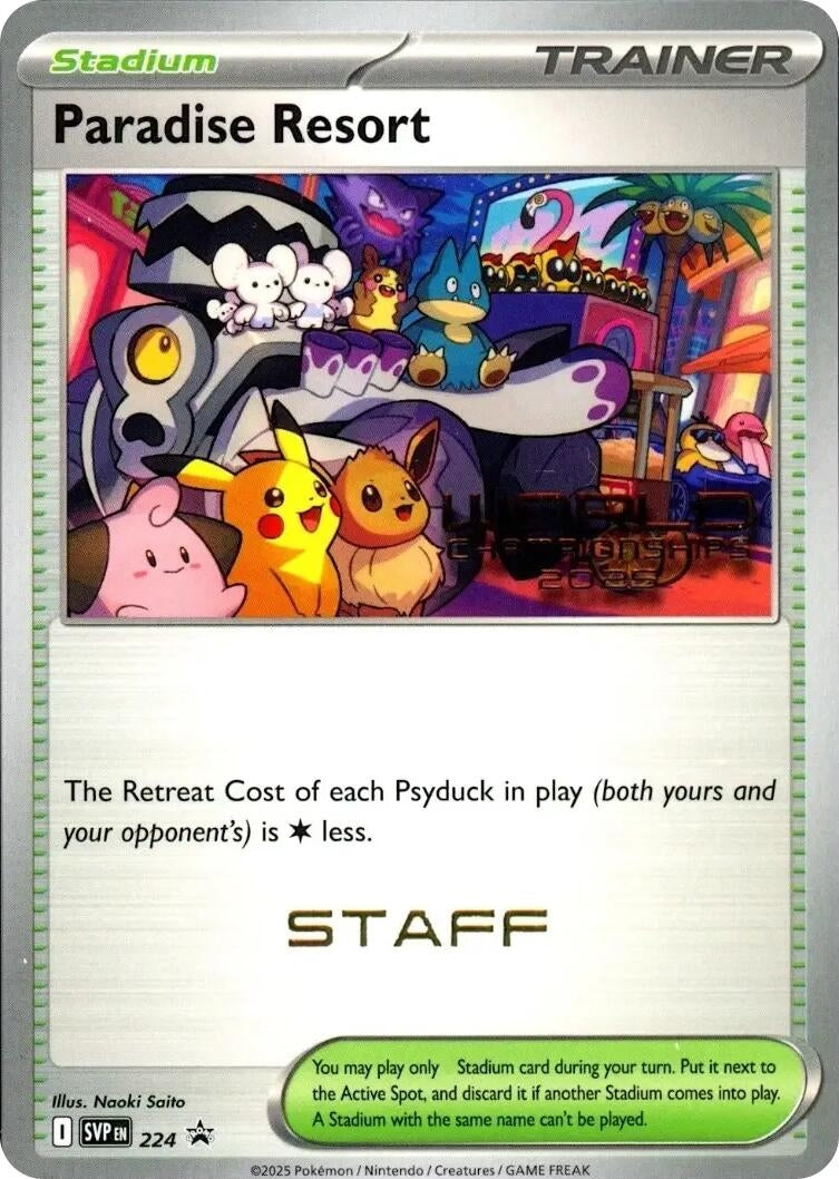 Image for Paradise Resort - 224 (World Championships 2025) [Staff] (224) (SV: Scarlet & Violet Promo Cards) (SVP) - Pokemon