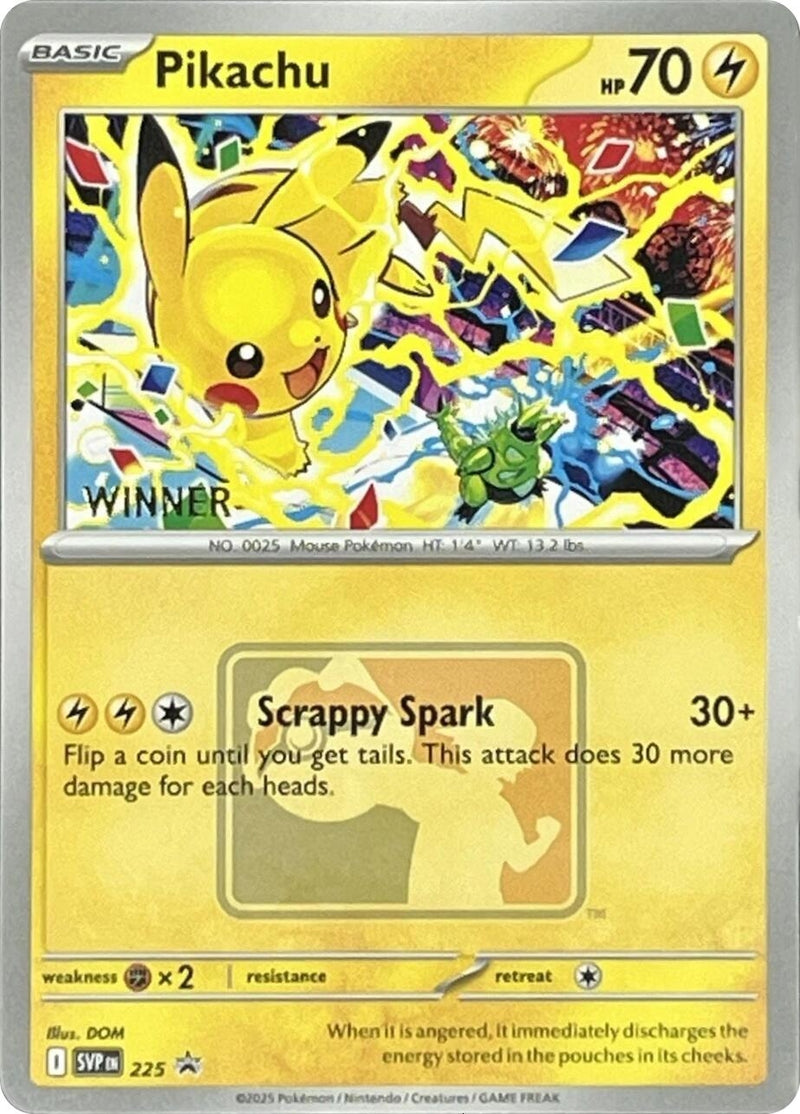 Image for Pikachu - 225 (World Championship 2025) [Winner] (225) (SV: Scarlet & Violet Promo Cards) (SVP) - Pokemon