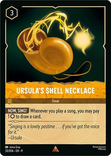 Image for Ursula's Shell Necklace (33/204) (Fabled) (9) - Disney Lorcana