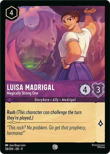 Image for Luisa Madrigal - Magically Strong One (58/204) (Fabled) (9) - Disney Lorcana