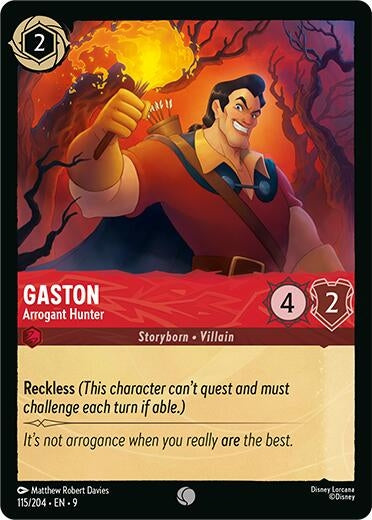 Image for Gaston - Arrogant Hunter (115/204) (Fabled) (9) - Disney Lorcana