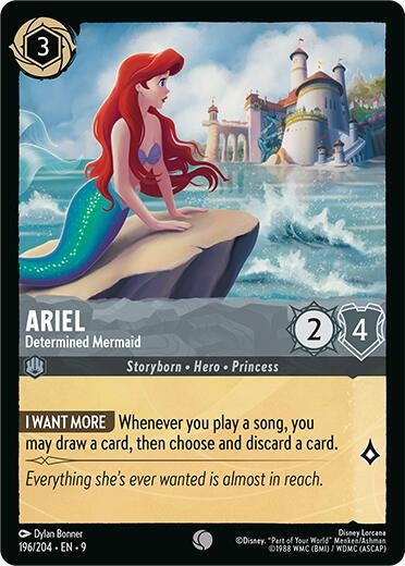 Image for Ariel - Determined Mermaid (196/204) (Fabled) (9) - Disney Lorcana