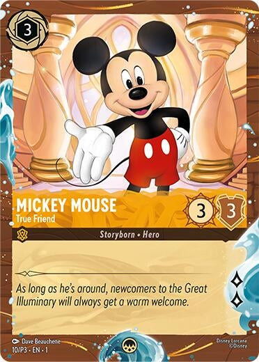 Image for Mickey Mouse - True Friend (Disney Cruise Promo) (10) (Disney Lorcana Promo Cards) (DLPC) - Disney Lorcana
