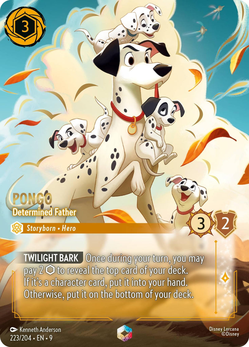 Image for Pongo - Determined Father (Enchanted) (223/204) (Fabled) (9) - Disney Lorcana