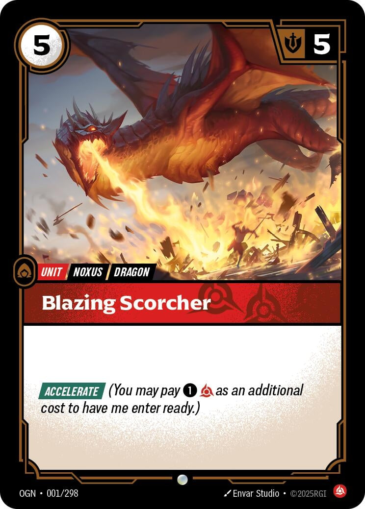 Image for Blazing Scorcher (001/298) (Origins) (OGN) - Riftbound: League of Legends Trading Card Game