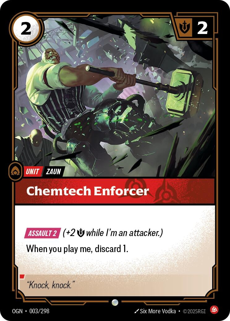 Image for Chemtech Enforcer (003/298) (Origins) (OGN) - Riftbound: League of Legends Trading Card Game