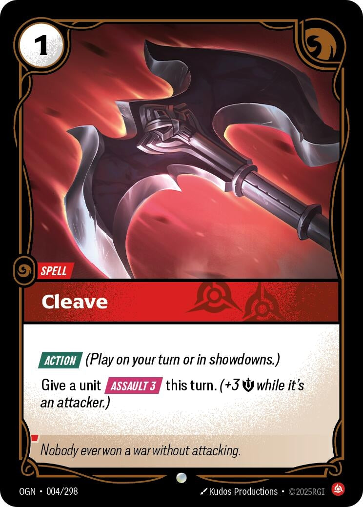Image for Cleave (004/298) (Origins) (OGN) - Riftbound: League of Legends Trading Card Game