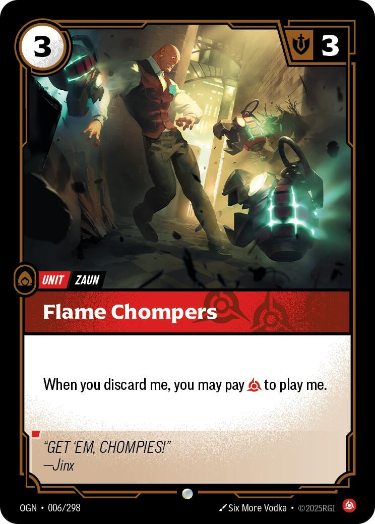 Image for Flame Chompers (006/298) (Origins) (OGN) - Riftbound: League of Legends Trading Card Game