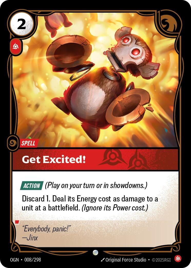 Image for Get Excited! (008/298) (Origins) (OGN) - Riftbound: League of Legends Trading Card Game