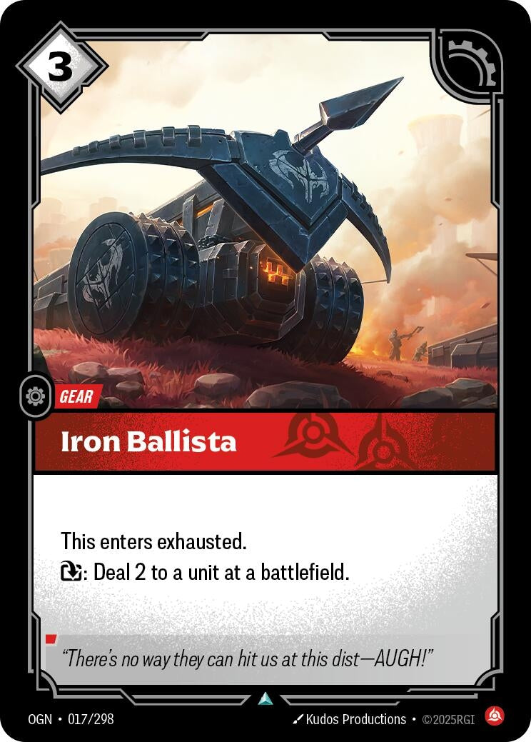 Image for Iron Ballista (017/298) (Origins) (OGN) - Riftbound: League of Legends Trading Card Game
