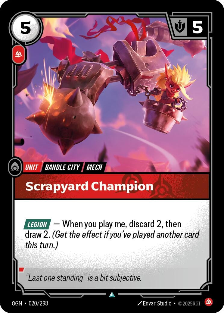 Image for Scrapyard Champion (020/298) (Origins) (OGN) - Riftbound: League of Legends Trading Card Game
