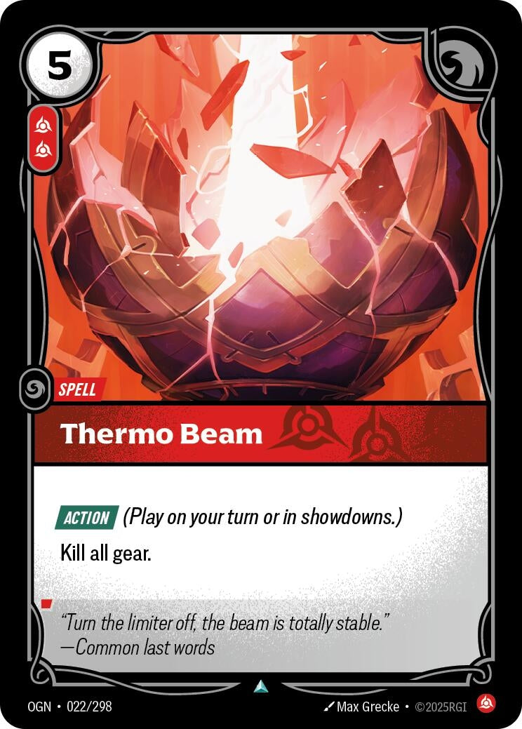Image for Thermo Beam (022/298) (Origins) (OGN) - Riftbound: League of Legends Trading Card Game