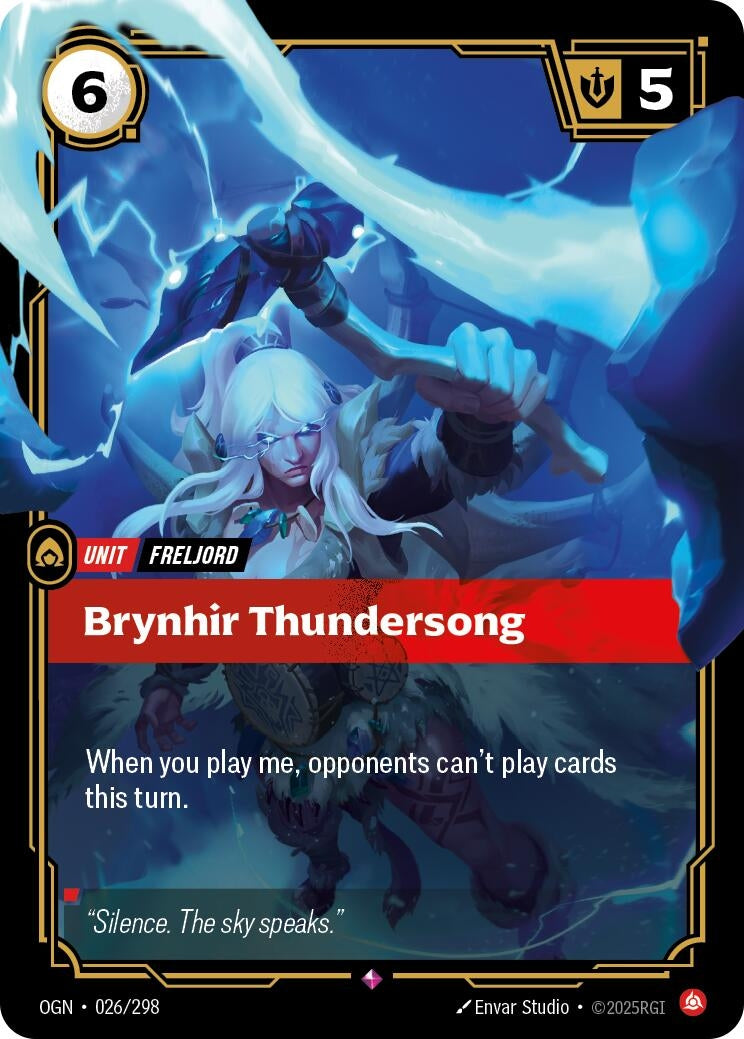 Image for Brynhir Thundersong (026/298) (Origins) (OGN) - Riftbound: League of Legends Trading Card Game