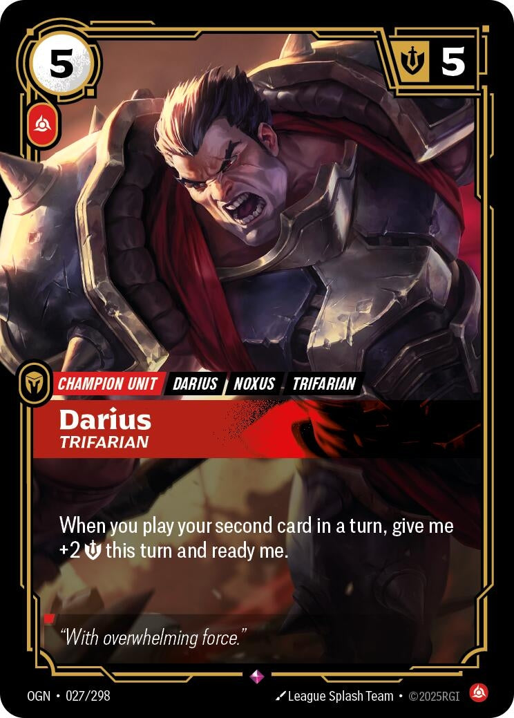 Image for Darius, Trifarian (027/298) (Origins) (OGN) - Riftbound: League of Legends Trading Card Game