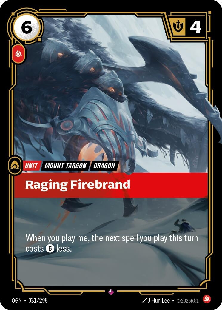 Image for Raging Firebrand (031/298) (Origins) (OGN) - Riftbound: League of Legends Trading Card Game