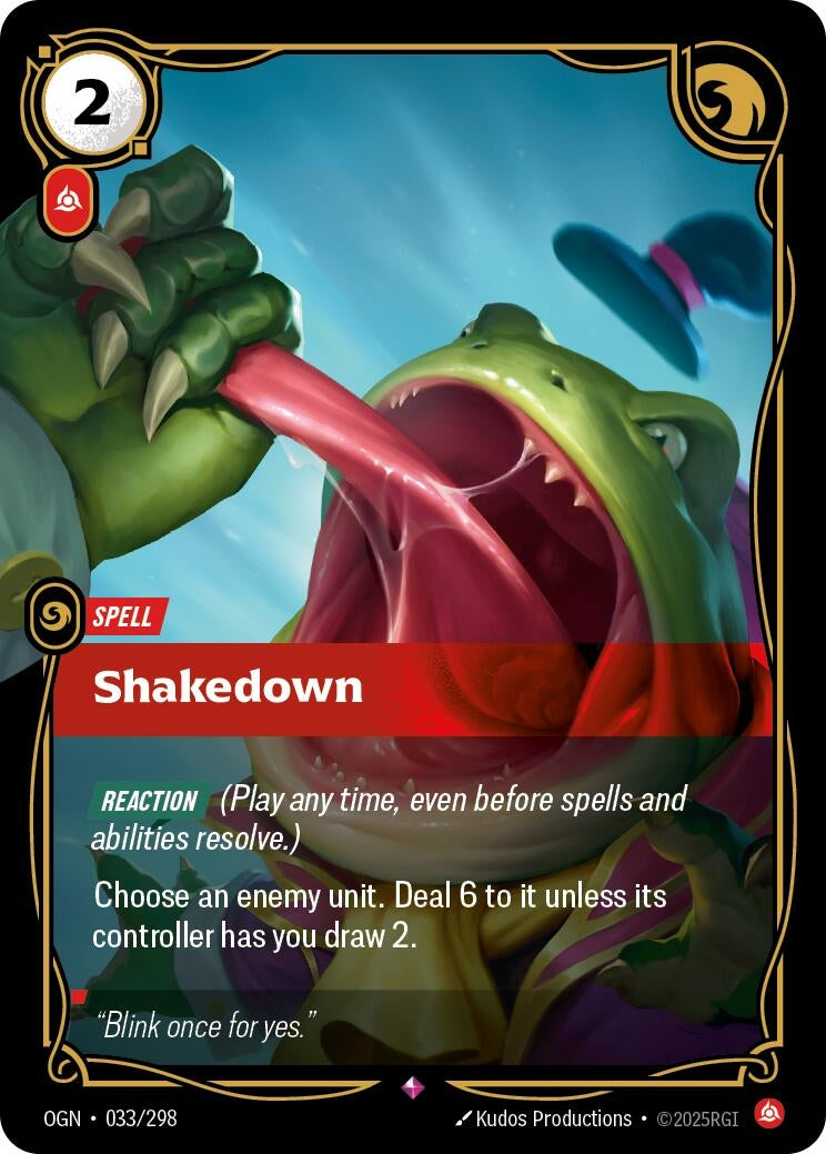 Image for Shakedown (033/298) (Origins) (OGN) - Riftbound: League of Legends Trading Card Game