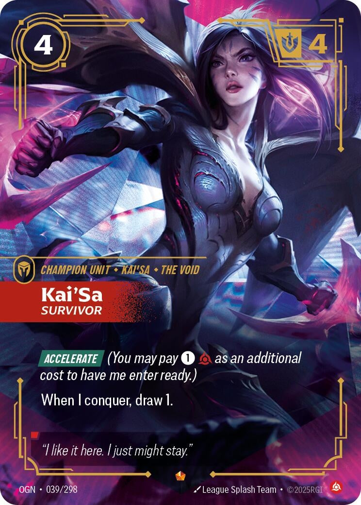 Image for Kai'Sa, Survivor (039/298) (Origins) (OGN) - Riftbound: League of Legends Trading Card Game
