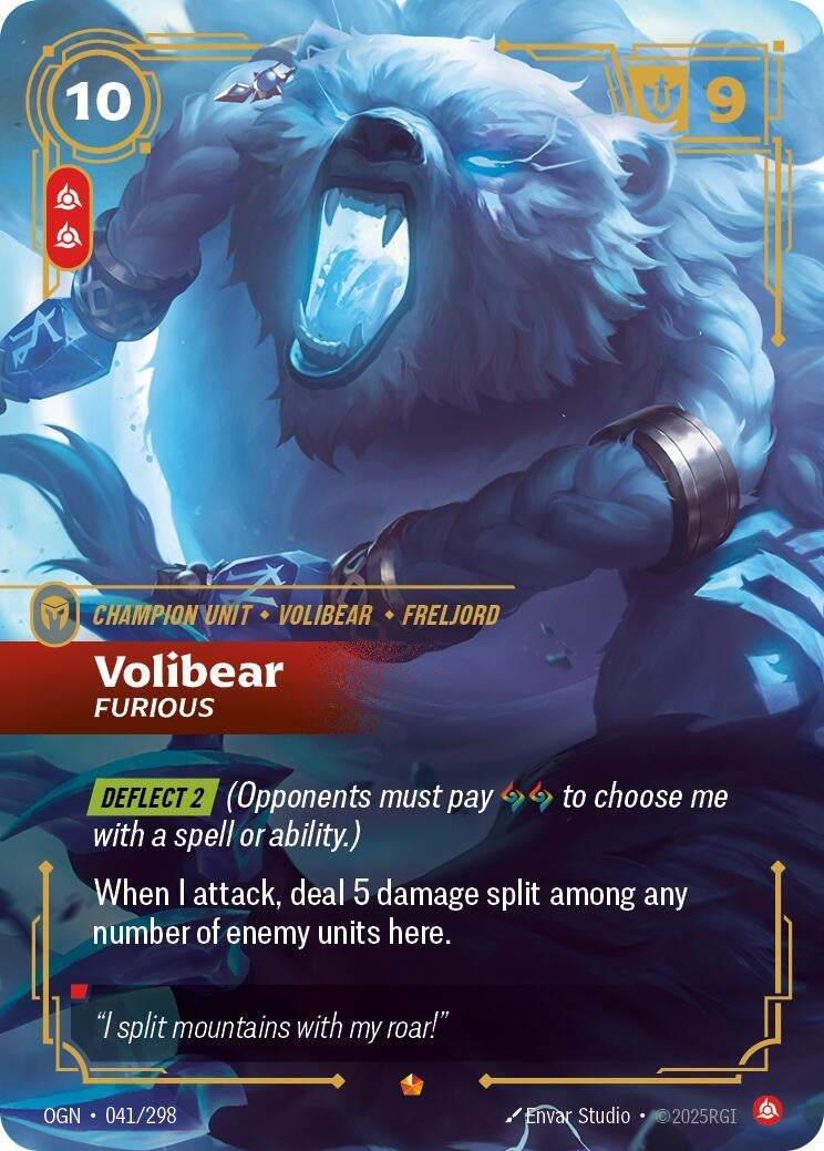 Image for Volibear, Furious (041/298) (Origins) (OGN) - Riftbound: League of Legends Trading Card Game