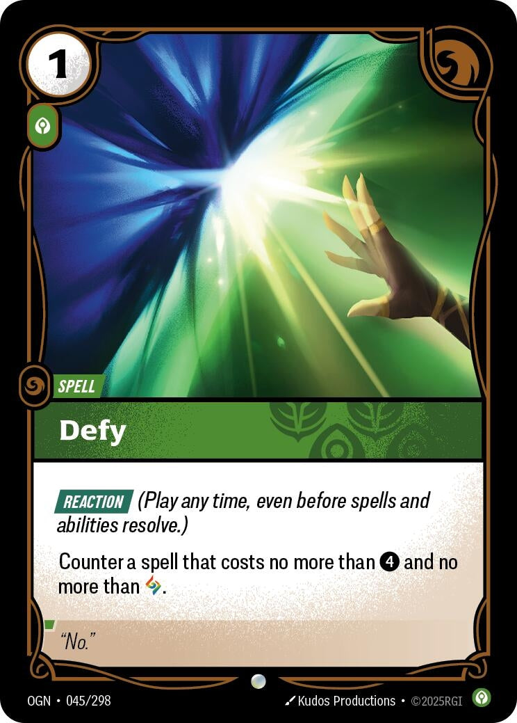 Image for Defy (045/298) (Origins) (OGN) - Riftbound: League of Legends Trading Card Game