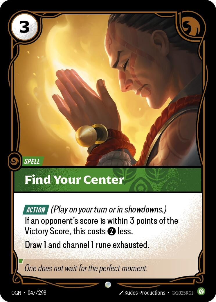 Image for Find Your Center (047/298) (Origins) (OGN) - Riftbound: League of Legends Trading Card Game