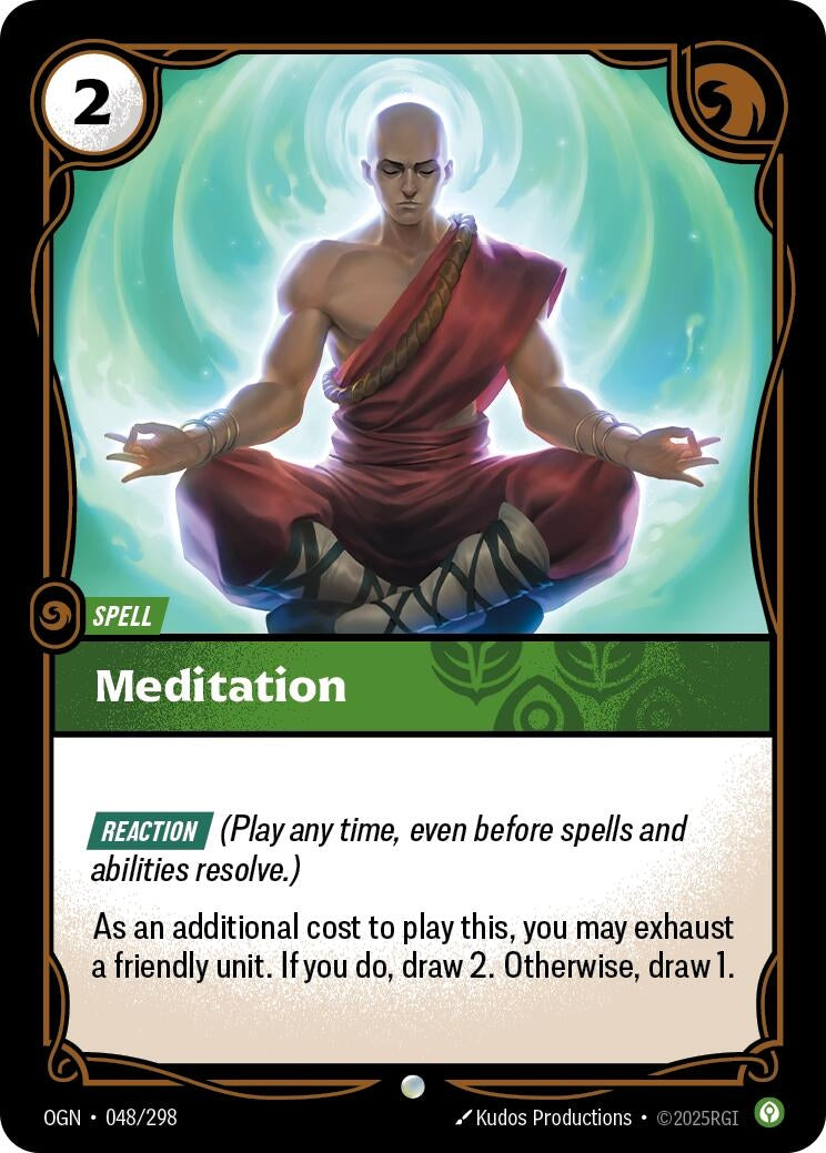 Image for Meditation (048/298) (Origins) (OGN) - Riftbound: League of Legends Trading Card Game