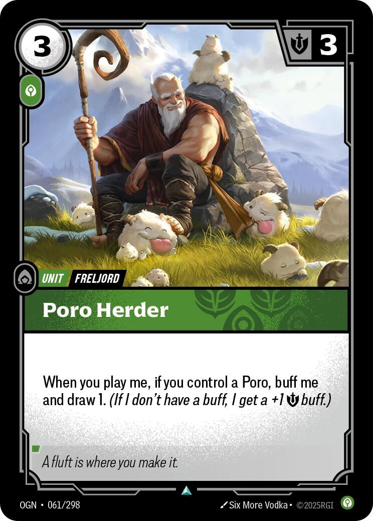 Image for Poro Herder (061/298) (Origins) (OGN) - Riftbound: League of Legends Trading Card Game