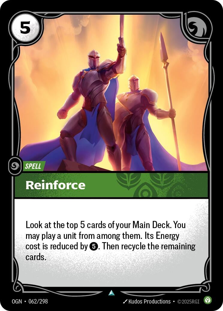 Image for Reinforce (062/298) (Origins) (OGN) - Riftbound: League of Legends Trading Card Game