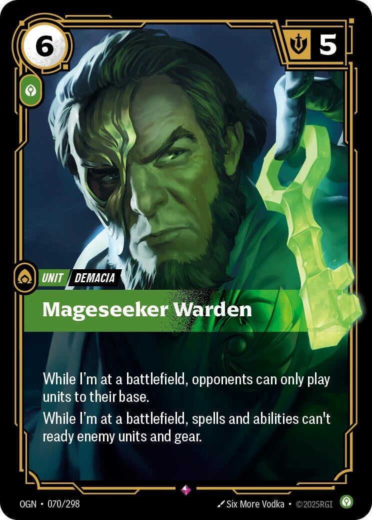 Image for Mageseeker Warden (070/298) (Origins) (OGN) - Riftbound: League of Legends Trading Card Game