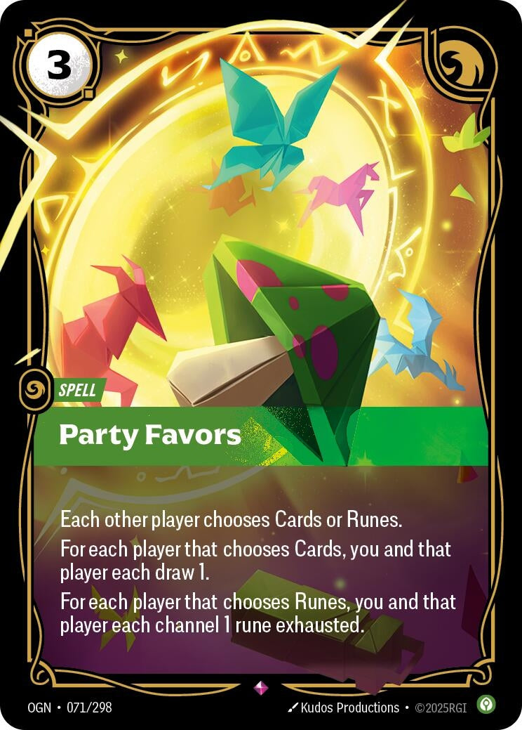 Image for Party Favors (071/298) (Origins) (OGN) - Riftbound: League of Legends Trading Card Game
