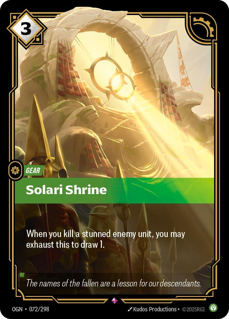 Image for Solari Shrine (072/298) (Origins) (OGN) - Riftbound: League of Legends Trading Card Game