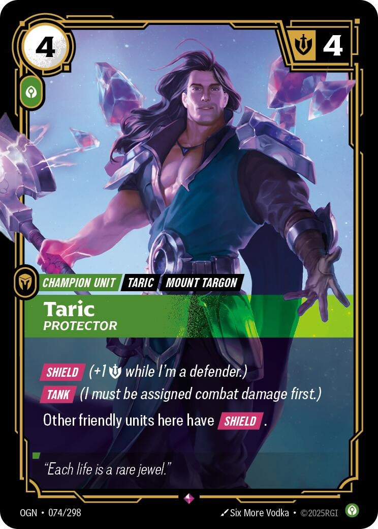 Image for Taric, Protector (074/298) (Origins) (OGN) - Riftbound: League of Legends Trading Card Game