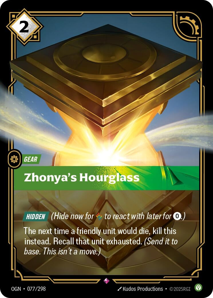 Image for Zhonya's Hourglass (077/298) (Origins) (OGN) - Riftbound: League of Legends Trading Card Game