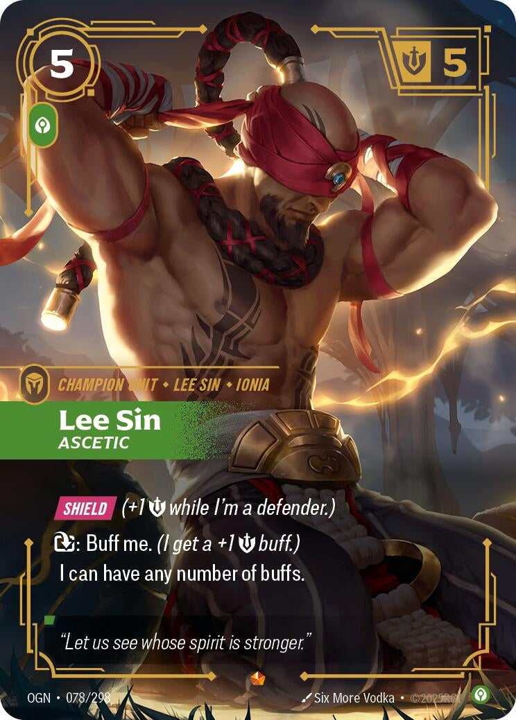 Image for Lee Sin, Ascetic (078/298) (Origins) (OGN) - Riftbound: League of Legends Trading Card Game